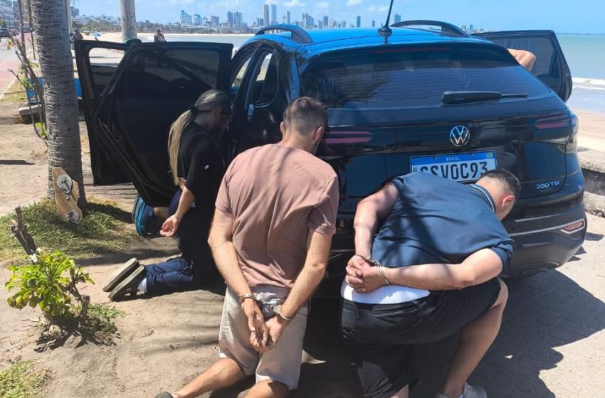  Troca de tiros na orla de João Pessoa termina com prisão de quadrilha do golpe do falso bilhete premiado