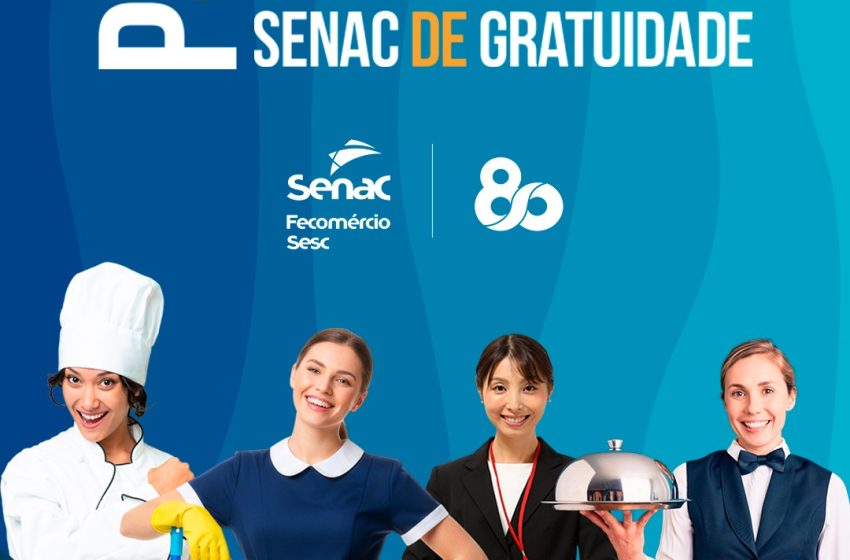 Senac abre vagas para cursos gratuitos em Gastronomia, Hotelaria e Turismo em João Pessoa