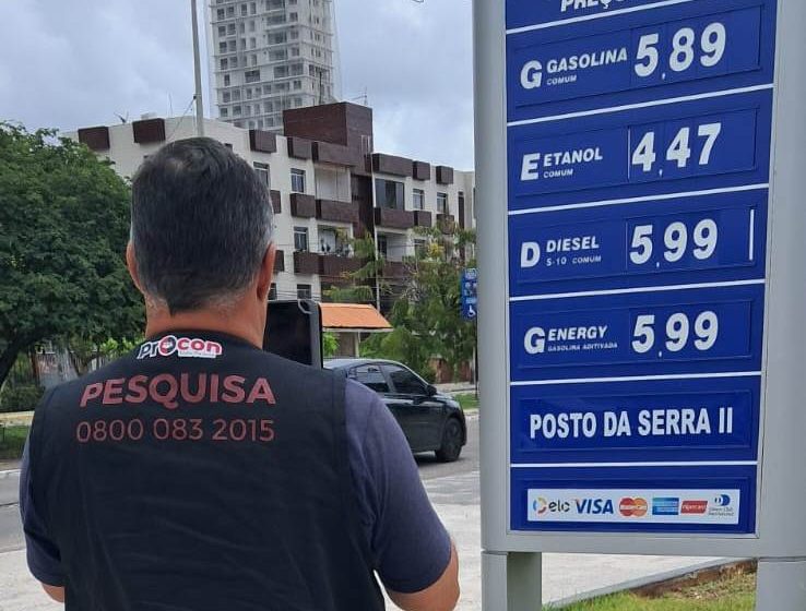  Preço da gasolina oscila entre R$ 5,75 e R$ 6,09 e 95 postos mantêm valor da pesquisa anterior