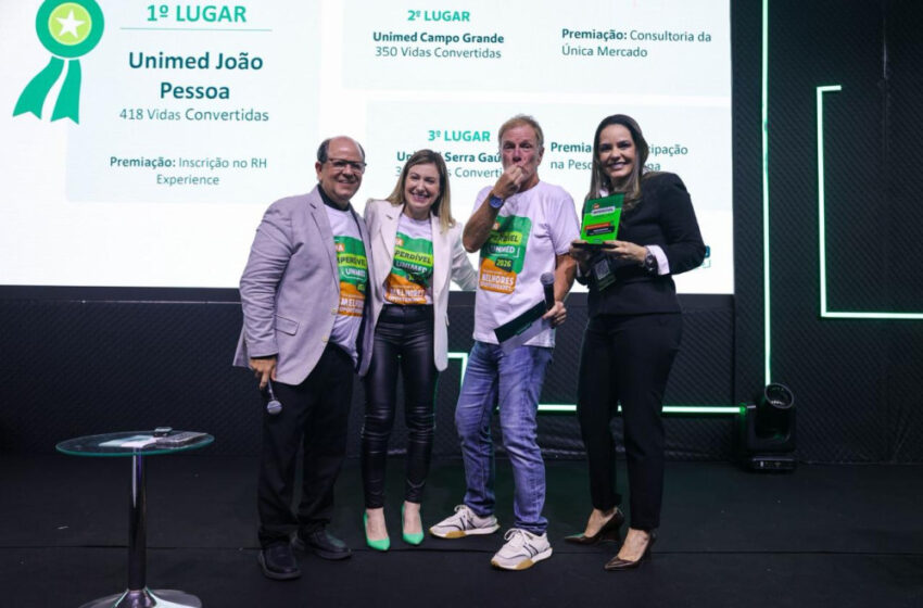  Gestão Gualter Ramalho comemora prêmio nacional por desempenho em vendas da Unimed JP