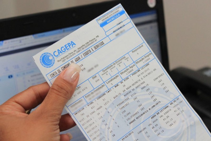  Novo modelo de  fatura da Cagepa unifica conta e nota fiscal eletrônica e entra em vigor neste sábado (2)