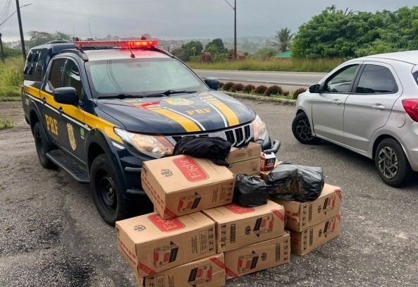 PRF apreende carga com 5 mil maços de cigarros do Paraguai na PB