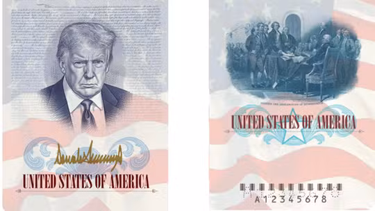  EUA lançarão passaporte comemorativo com rosto e assinatura de Donald Trump