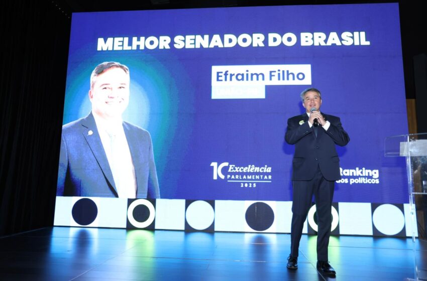  Senador paraibano Efraim Filho é eleito Melhor Senador do Brasil pelo Ranking dos Políticos 2025