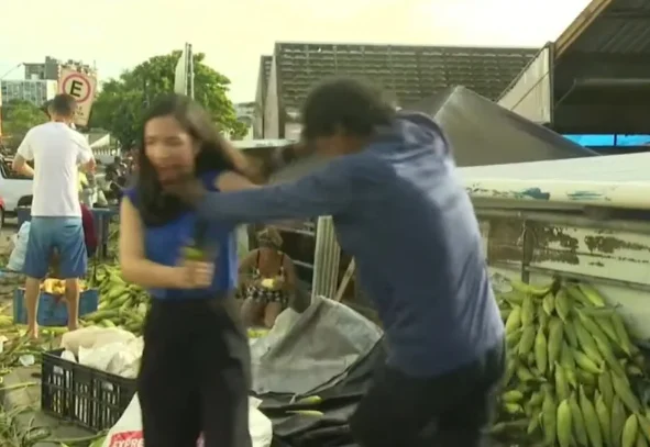 Jornalista Jéssica Aquino sofre agressão durante transmissão ao vivo em João Pessoa