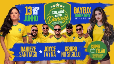  Evento beneficente “Colado com Danieze” acontece no dia 13 de junho em apoio às famílias atingidas pelas chuvas na Paraíba
