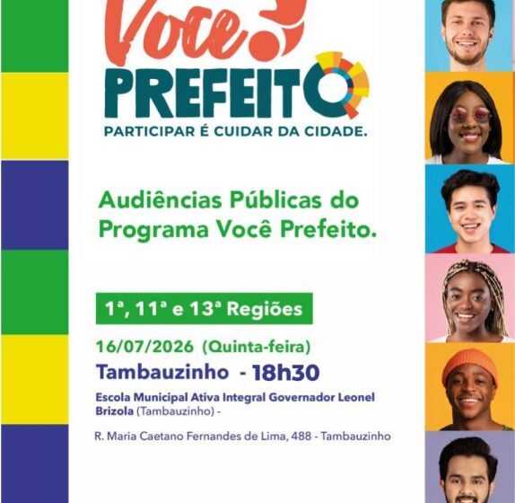  Prefeitura de João Pessoa realiza nova audiência do ‘Você Prefeito’ nesta quinta-feira (16)