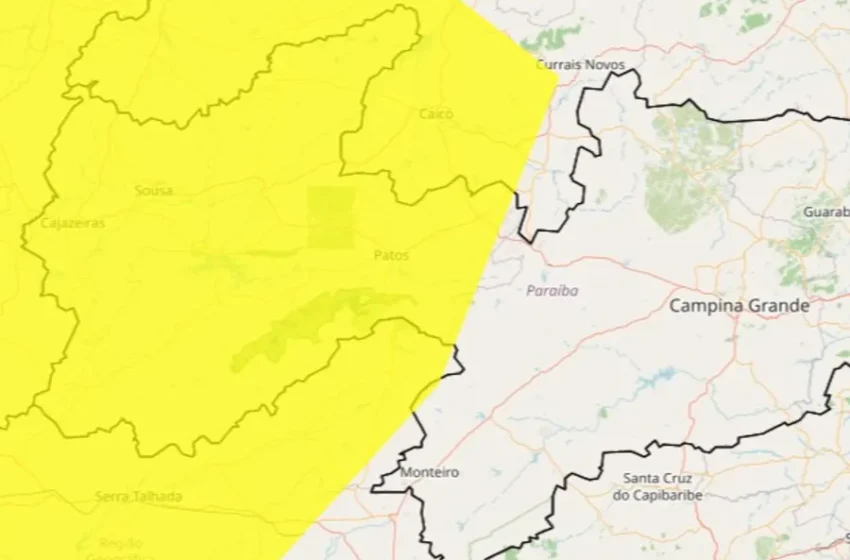  Inmet alerta para baixa umidade do ar em 92 cidades da Paraíba nesta terça-feira