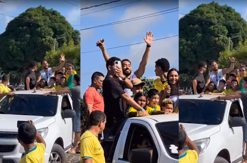  Matheus Cunha é recebido com festa em Baía Formosa após a Copa do Mundo