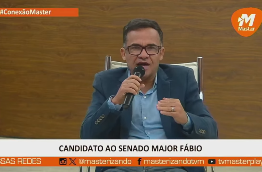  “Eu queria estar aliançado com o PL”, afirma Major Fábio durante Sabatina na TV Master
