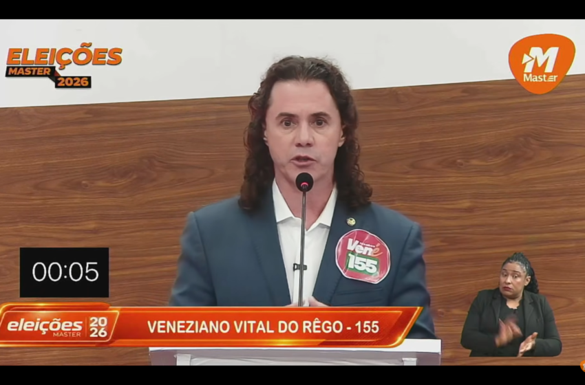  “O que não se fala, não escreve”: Veneziano provoca Nabor em debate