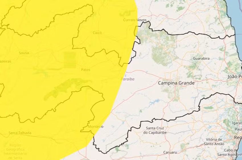  inmet alerta para baixa umidade em mais de 100 cidades da paraíba