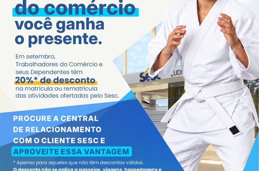  Sesc Paraíba lança campanha promocional com 20% de desconto em serviços de Saúde, Lazer, Cultura e Educação em setembro